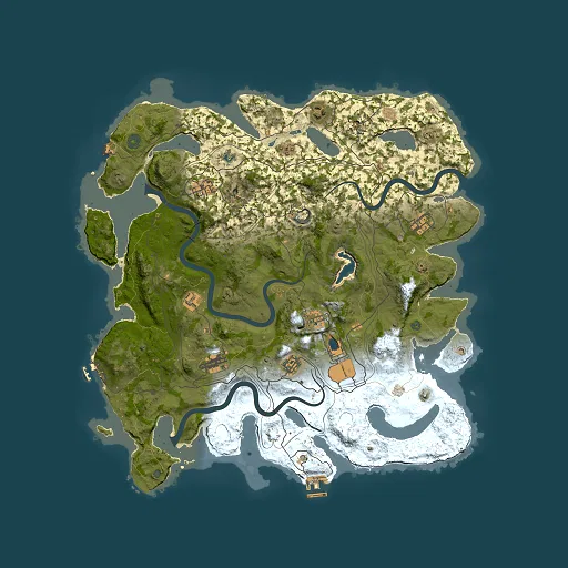 Rust map seed 1125432707, 4500x4500m top-down preview