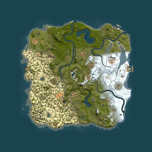 Rust map seed 1490861926, 4000x4000m top-down preview