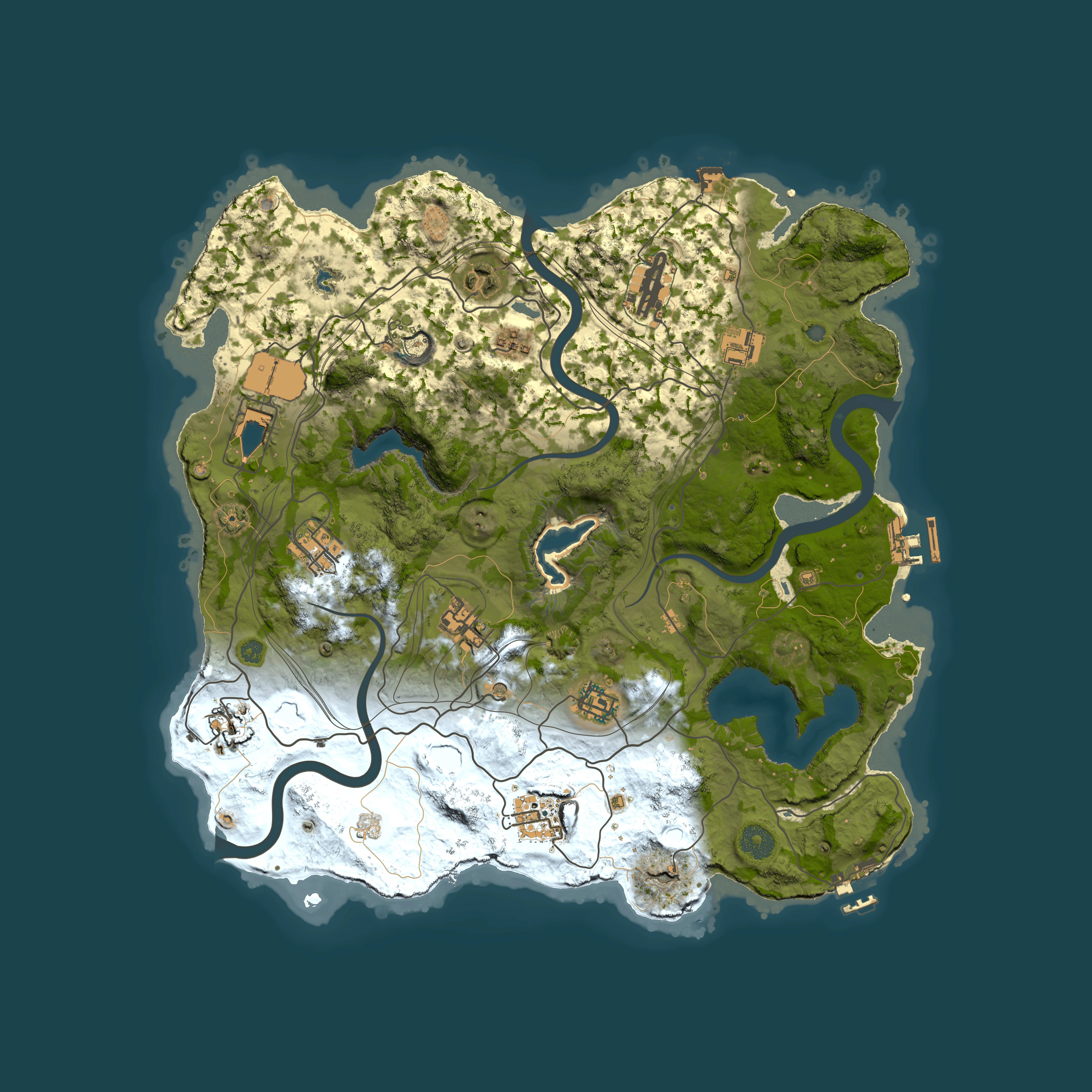 Full top-down render of Rust map seed 73834440, 3750x3750m