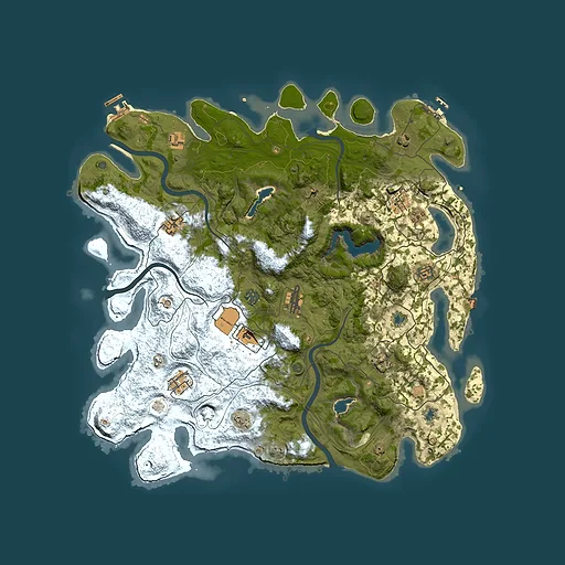 Rust map seed 1116620402, 4500x4500m top-down preview