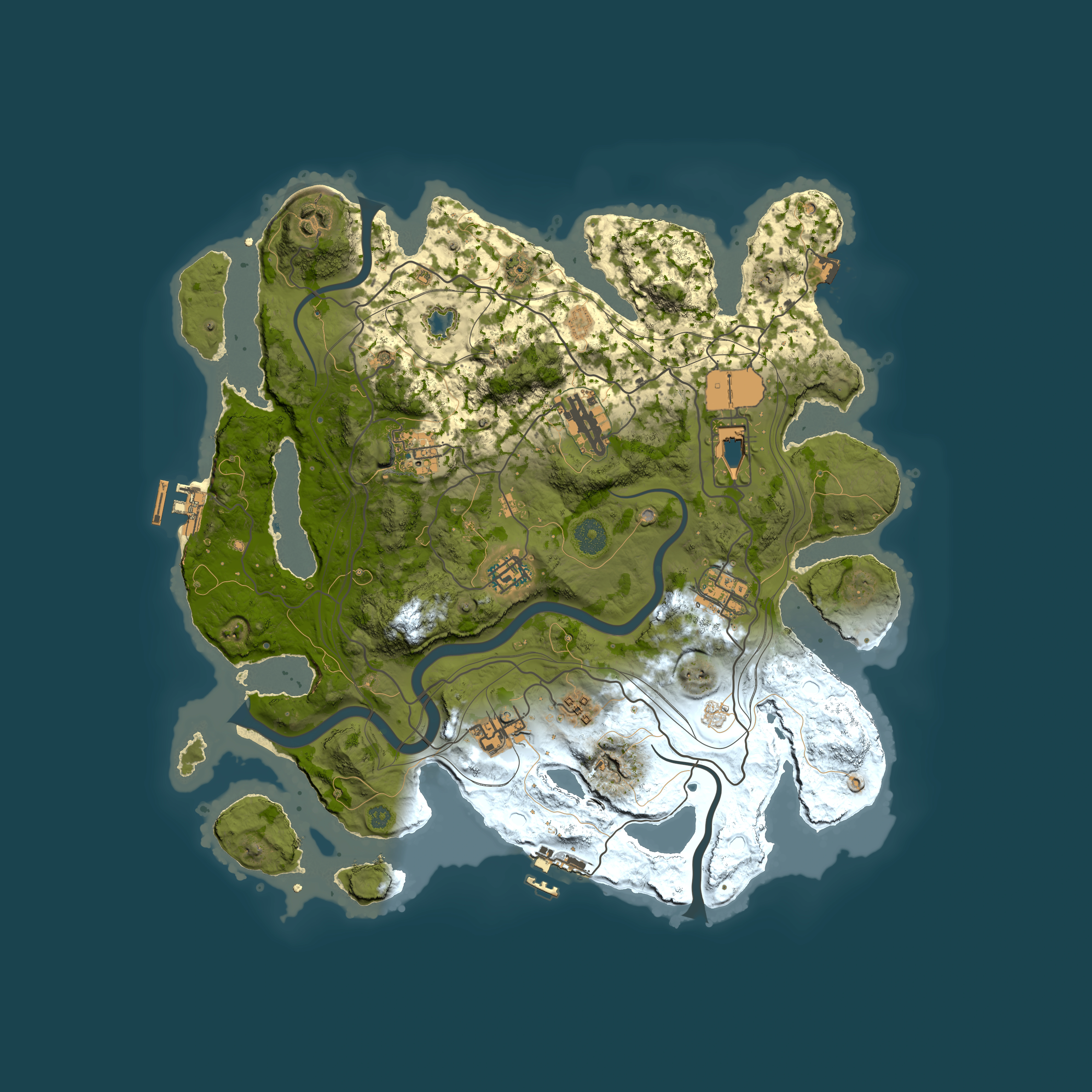 Full top-down render of Rust map seed 751258600, 3750x3750m