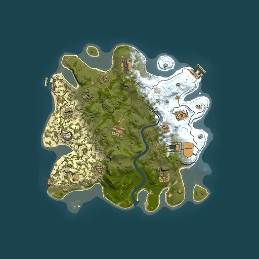 Rust map seed 1719284889, 3451x3451m top-down preview