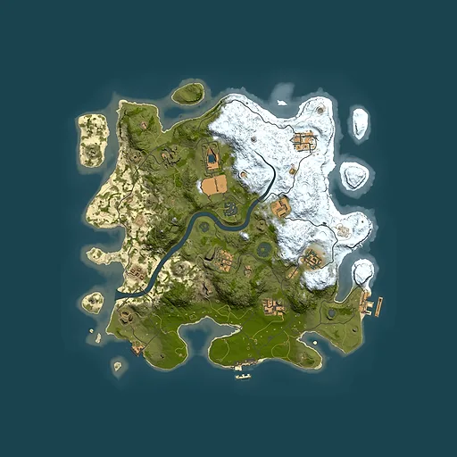 Rust map seed 1857464312, 3500x3500m top-down preview