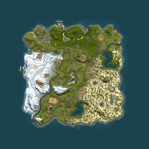 Rust map seed 1185555260, 3750x3750m top-down preview