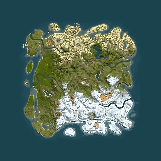 Rust map seed 2100705589, 4500x4500m top-down preview