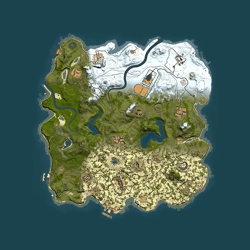 Rust map seed 1820047432, 3750x3750m top-down preview