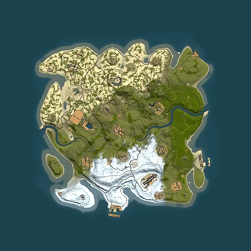 Rust map seed 1337, 3500x3500m top-down preview