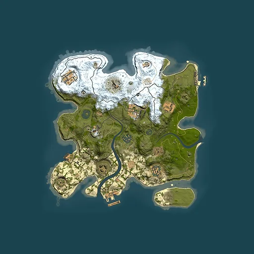 Rust map seed 906765080, 3000x3000m top-down preview