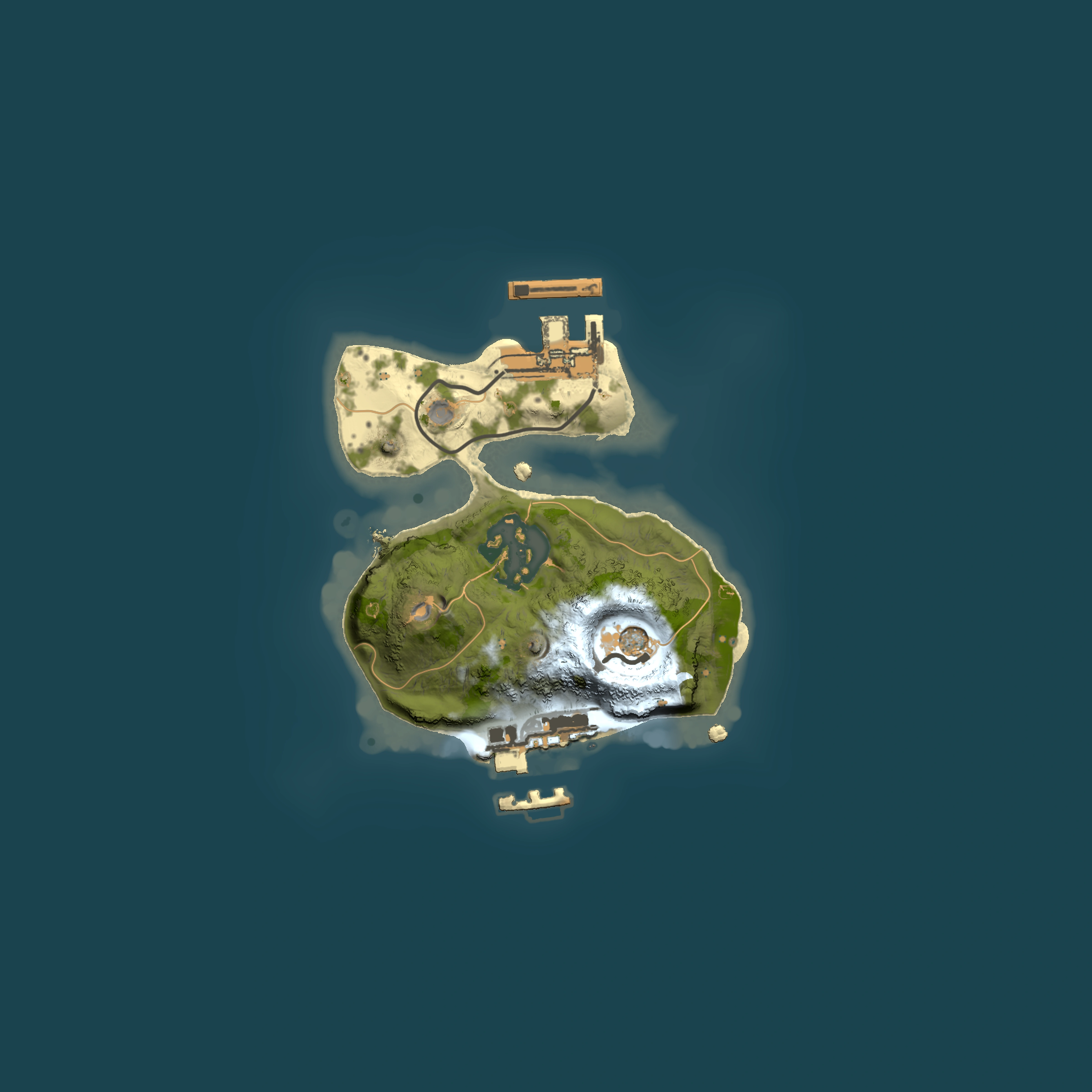 Full top-down render of Rust map seed 123415549, 1500x1500m