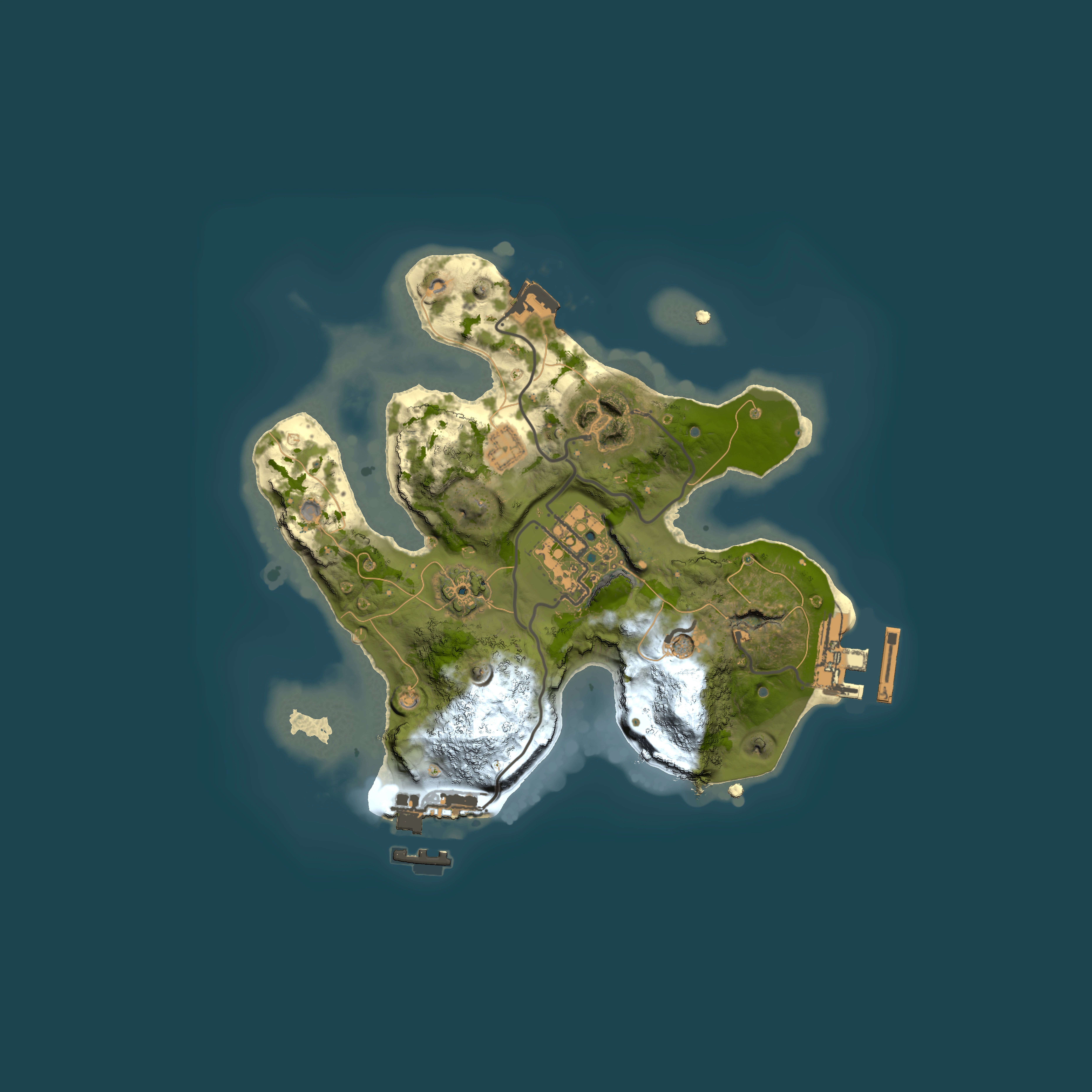 Full top-down render of Rust map seed 1600090065, 2000x2000m