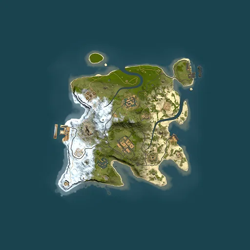 Rust map seed 320841647, 2500x2500m top-down preview