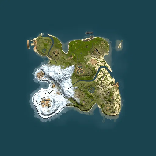 Rust map seed 2082132442, 2500x2500m top-down preview