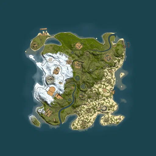 Rust map seed 860572363, 3500x3500m top-down preview