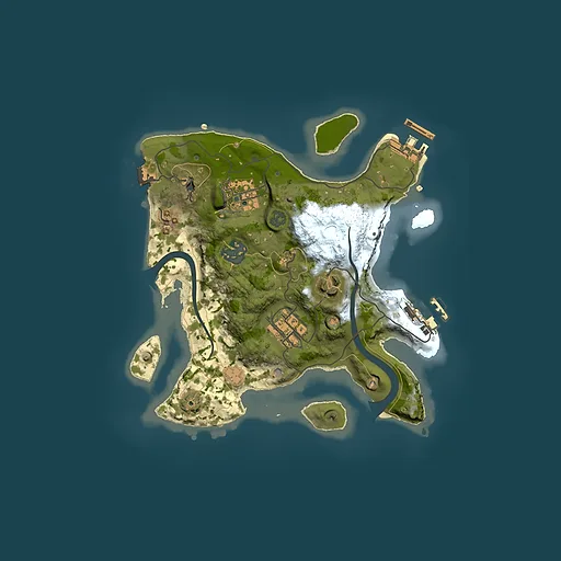 Rust map seed 192472424, 2500x2500m top-down preview
