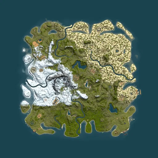 Rust map seed 1607037435, 5500x5500m top-down preview