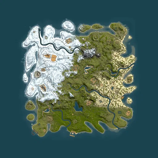 Rust map seed 154025302, 5000x5000m top-down preview