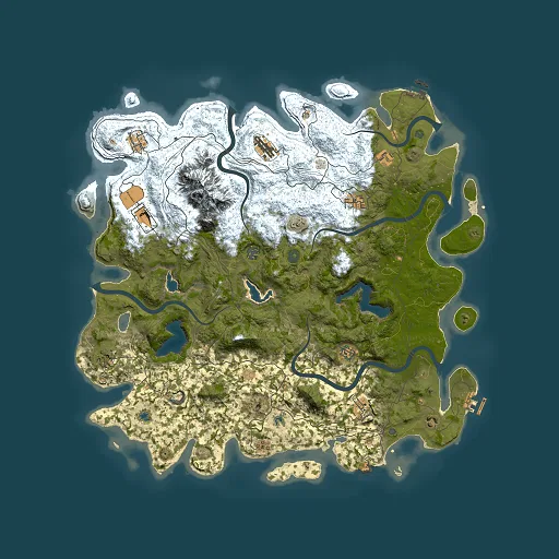 Rust map seed 1125824590, 5000x5000m top-down preview