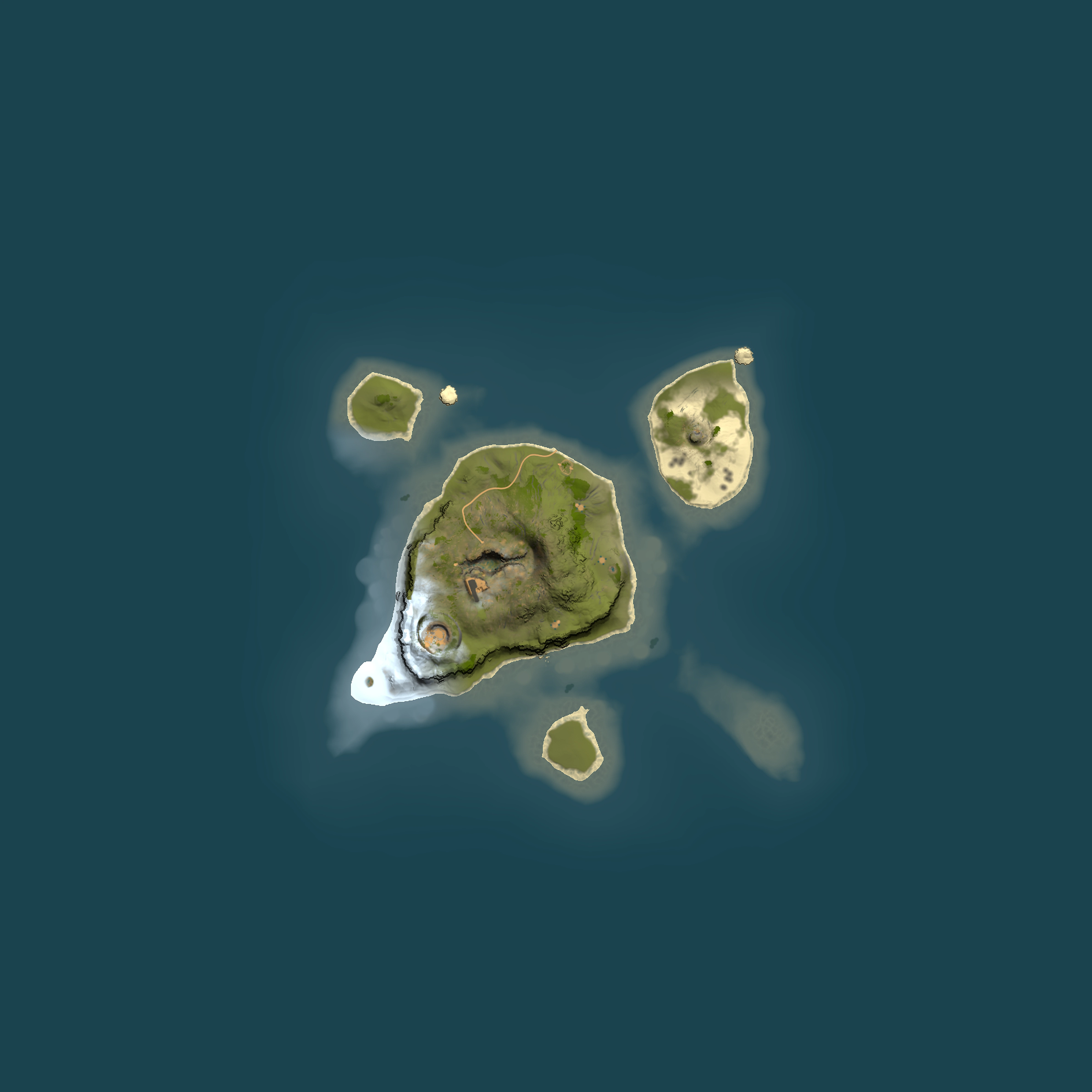 Full top-down render of Rust map seed 140405859, 1500x1500m