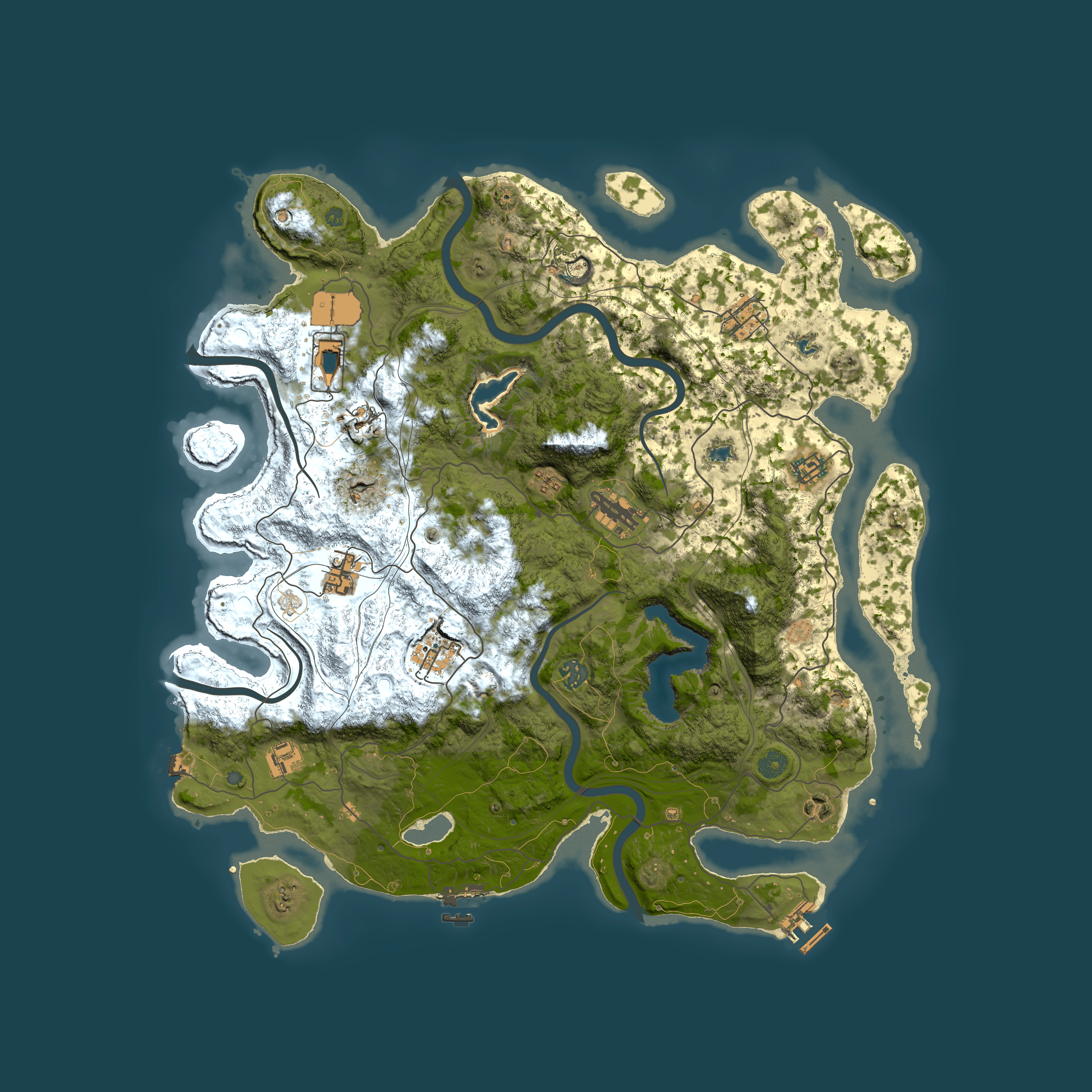 Full top-down render of Rust map seed 740905378, 4500x4500m