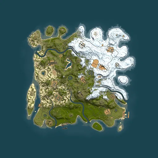 Rust map seed 145021023, 4000x4000m top-down preview