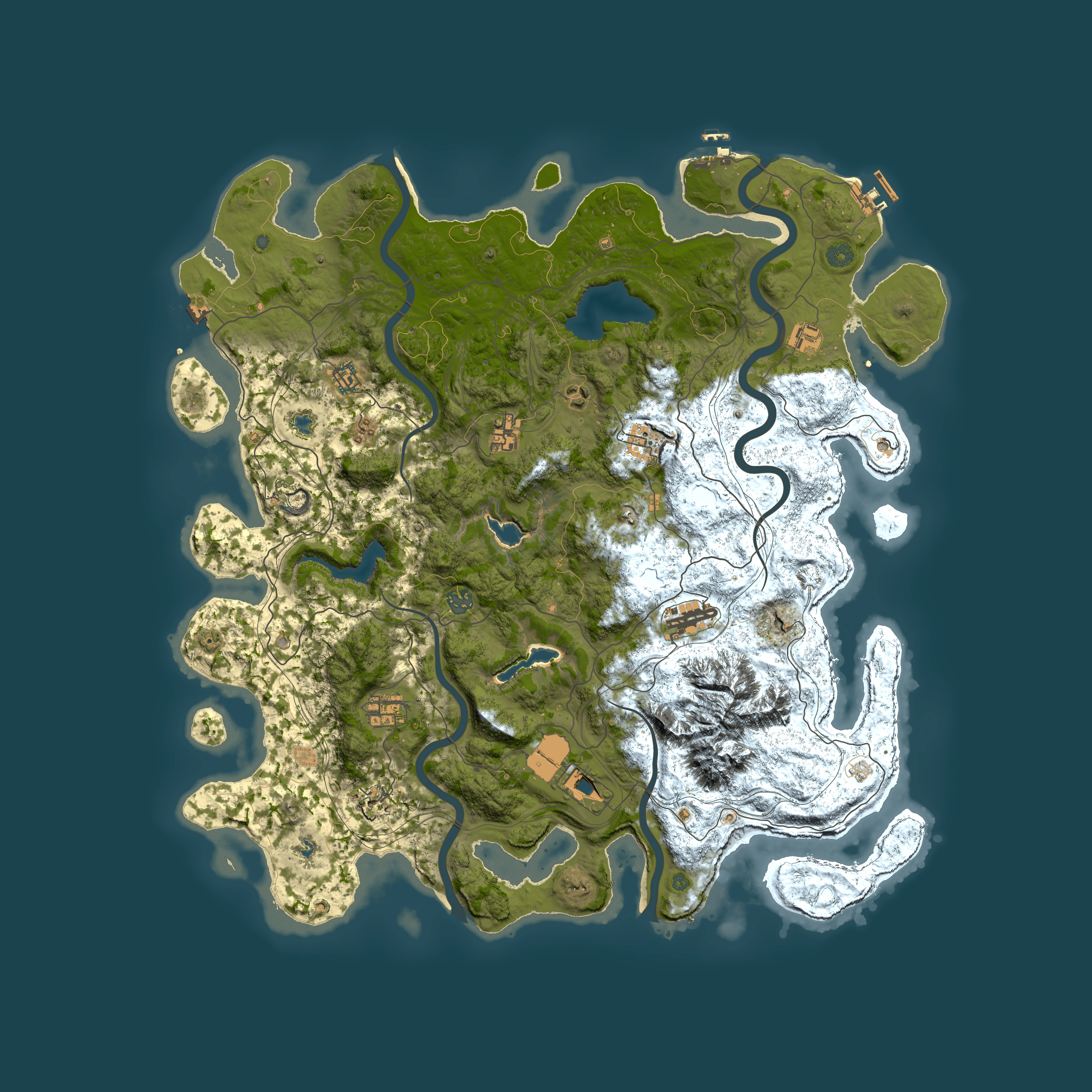 Full top-down render of Rust map seed 1481003036, 5000x5000m