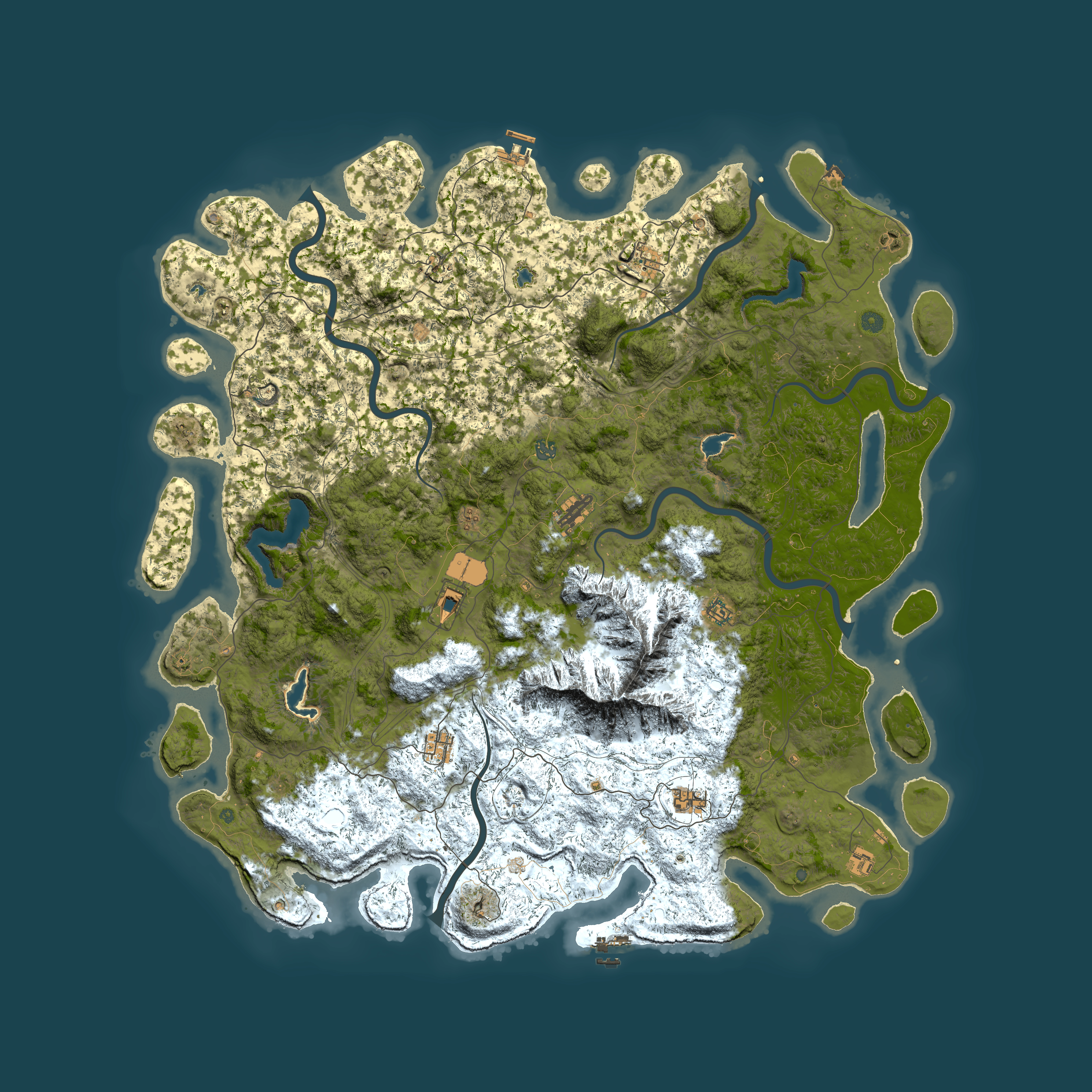 Full top-down render of Rust map seed 1254392208, 6000x6000m