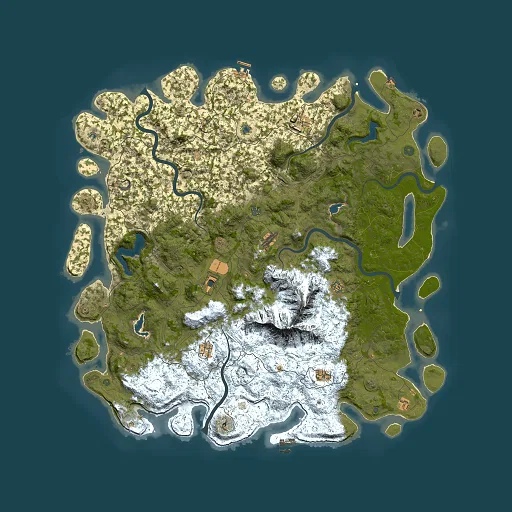 Rust map seed 1254392208, 6000x6000m top-down preview