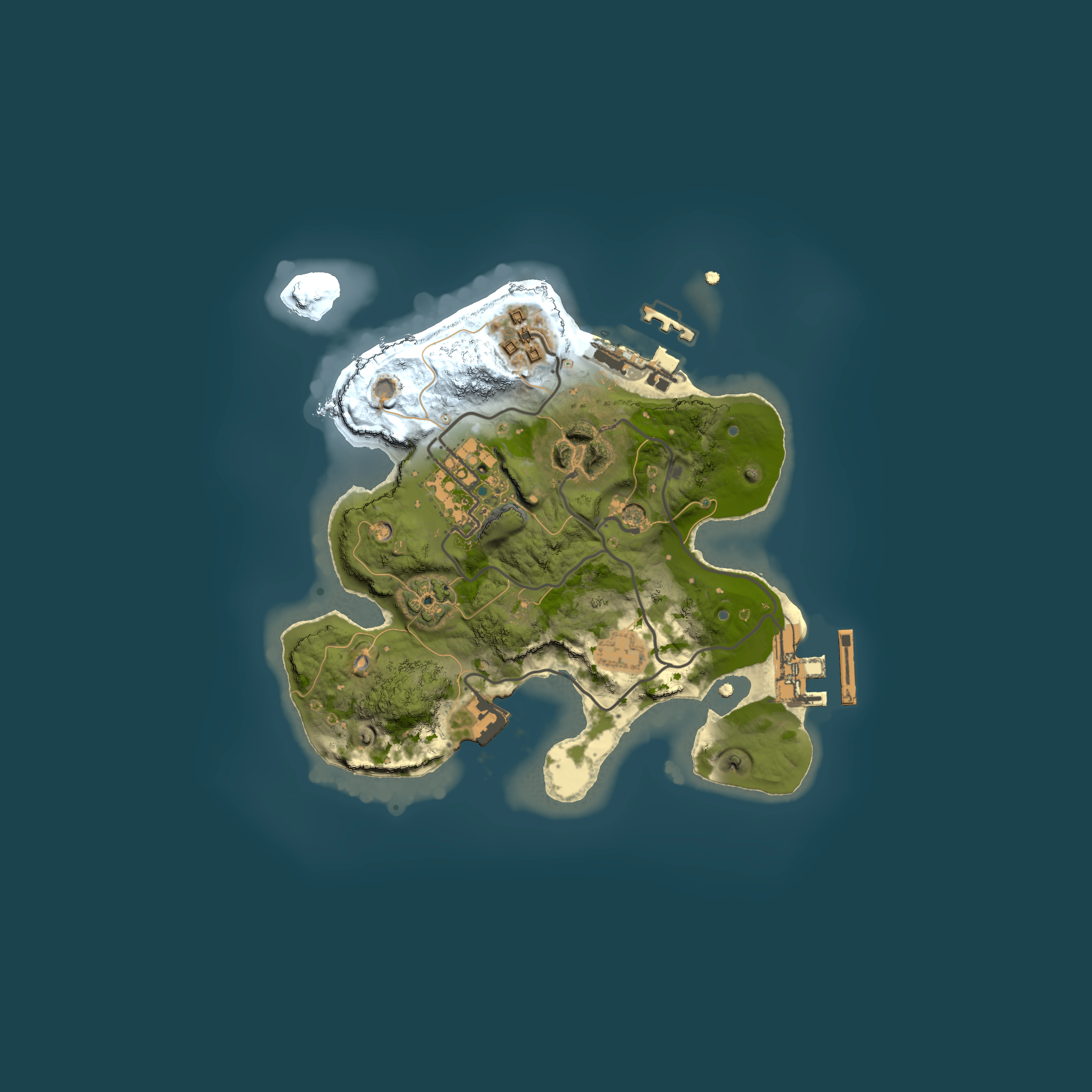 Full top-down render of Rust map seed 18079784, 2000x2000m