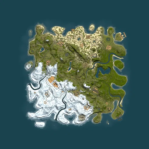 Rust map seed 1721838445, 4500x4500m top-down preview