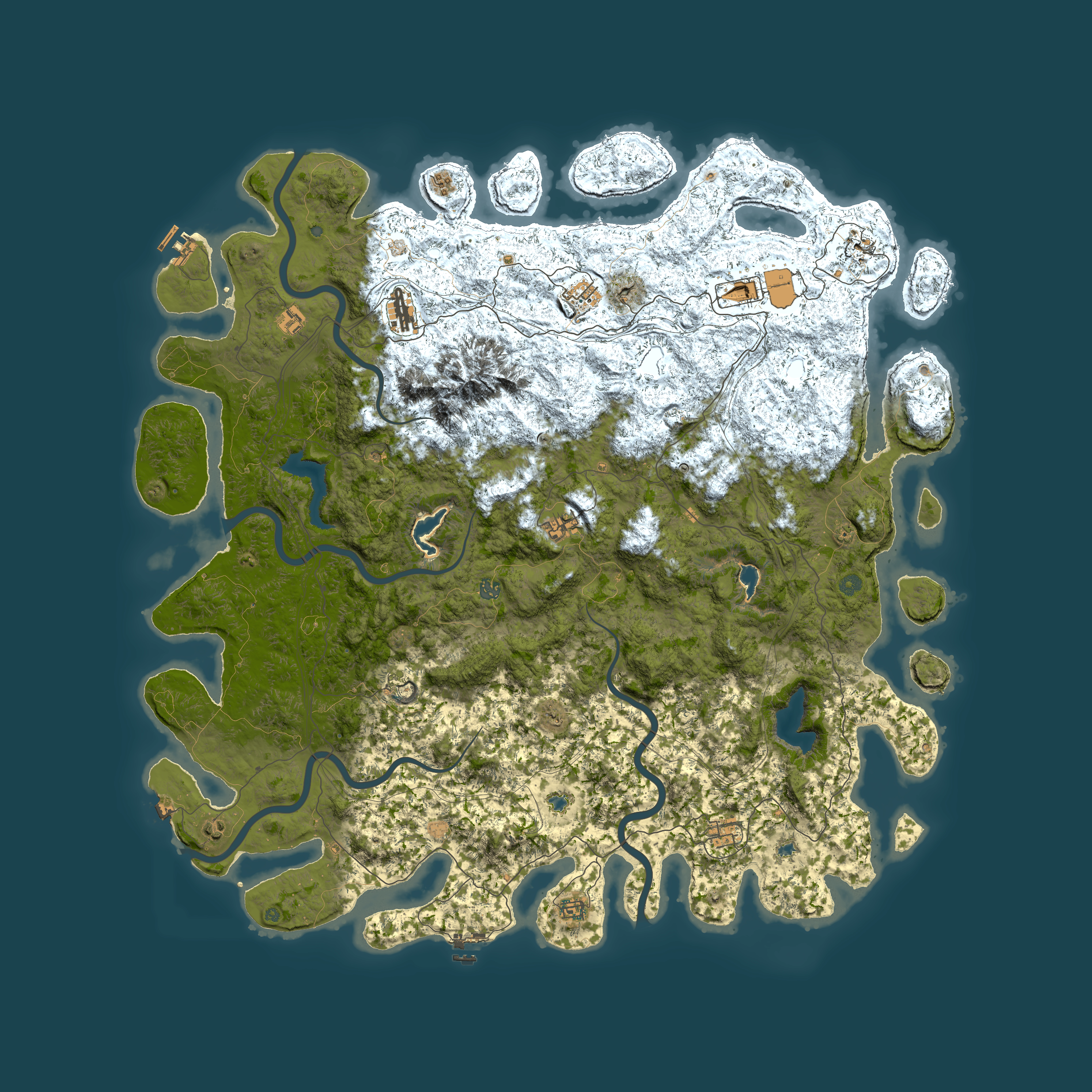 Full top-down render of Rust map seed 1981525273, 6000x6000m