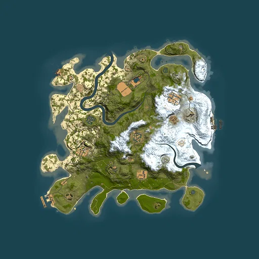 Rust map seed 15753497, 3500x3500m top-down preview