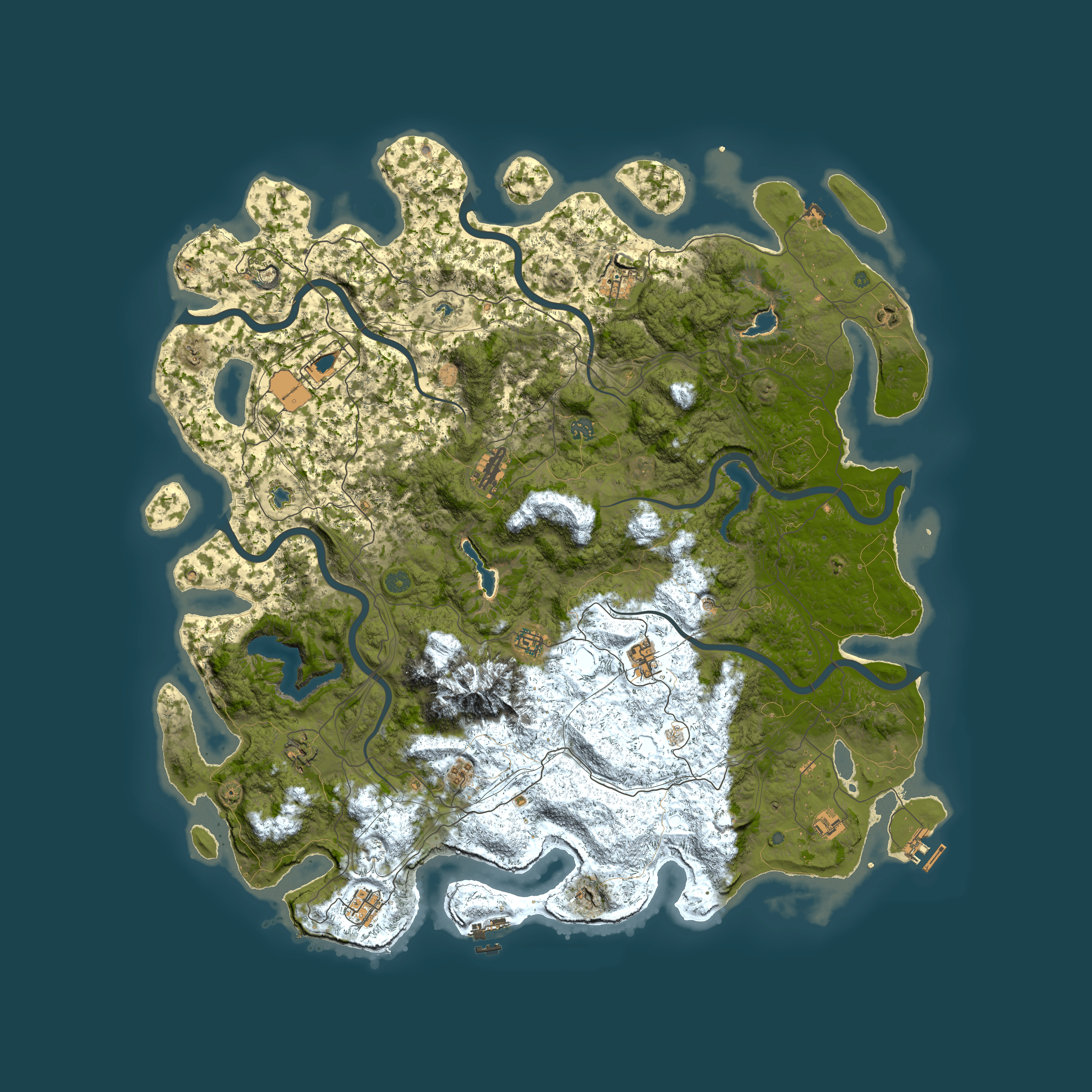 Full top-down render of Rust map seed 2042631548, 5500x5500m