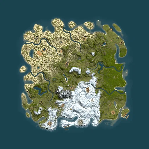 Rust map seed 2042631548, 5500x5500m top-down preview