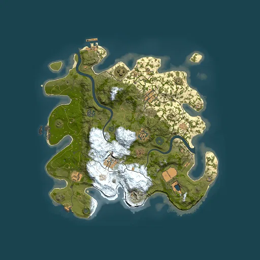 Rust map seed 1589284031, 3500x3500m top-down preview