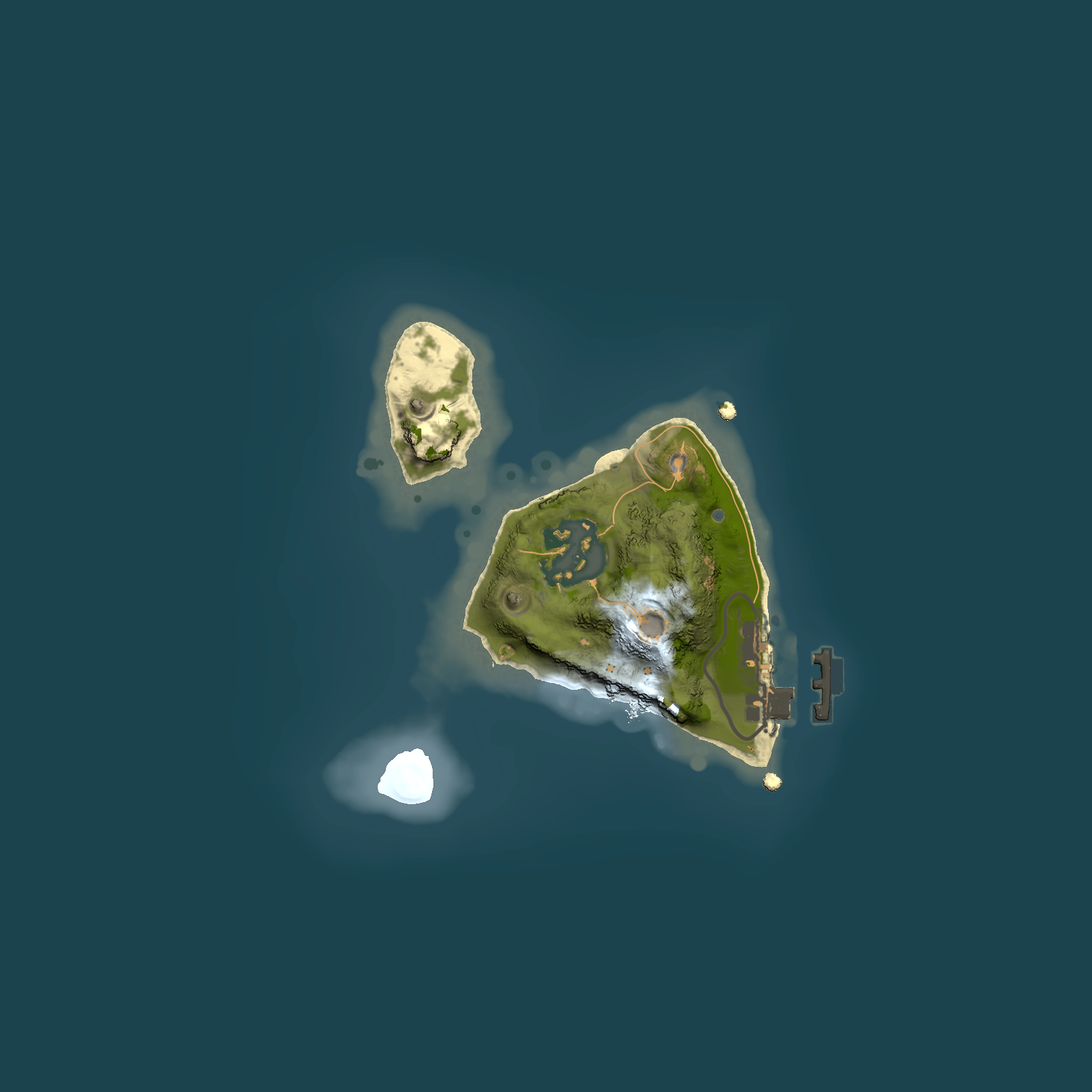 Full top-down render of Rust map seed 696442830, 1500x1500m