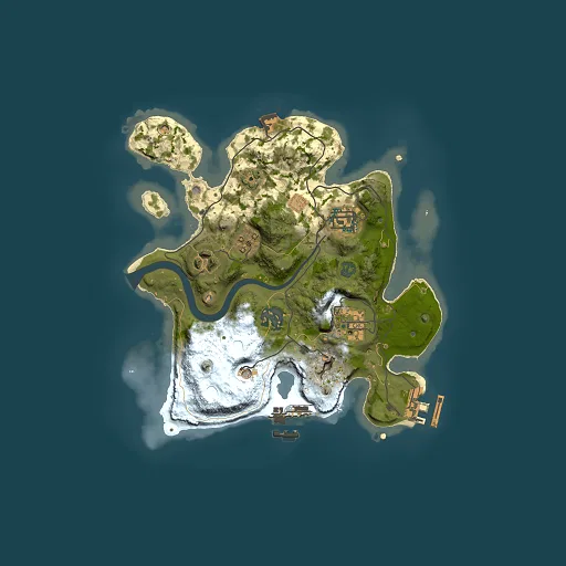 Rust map seed 1305191746, 2500x2500m top-down preview