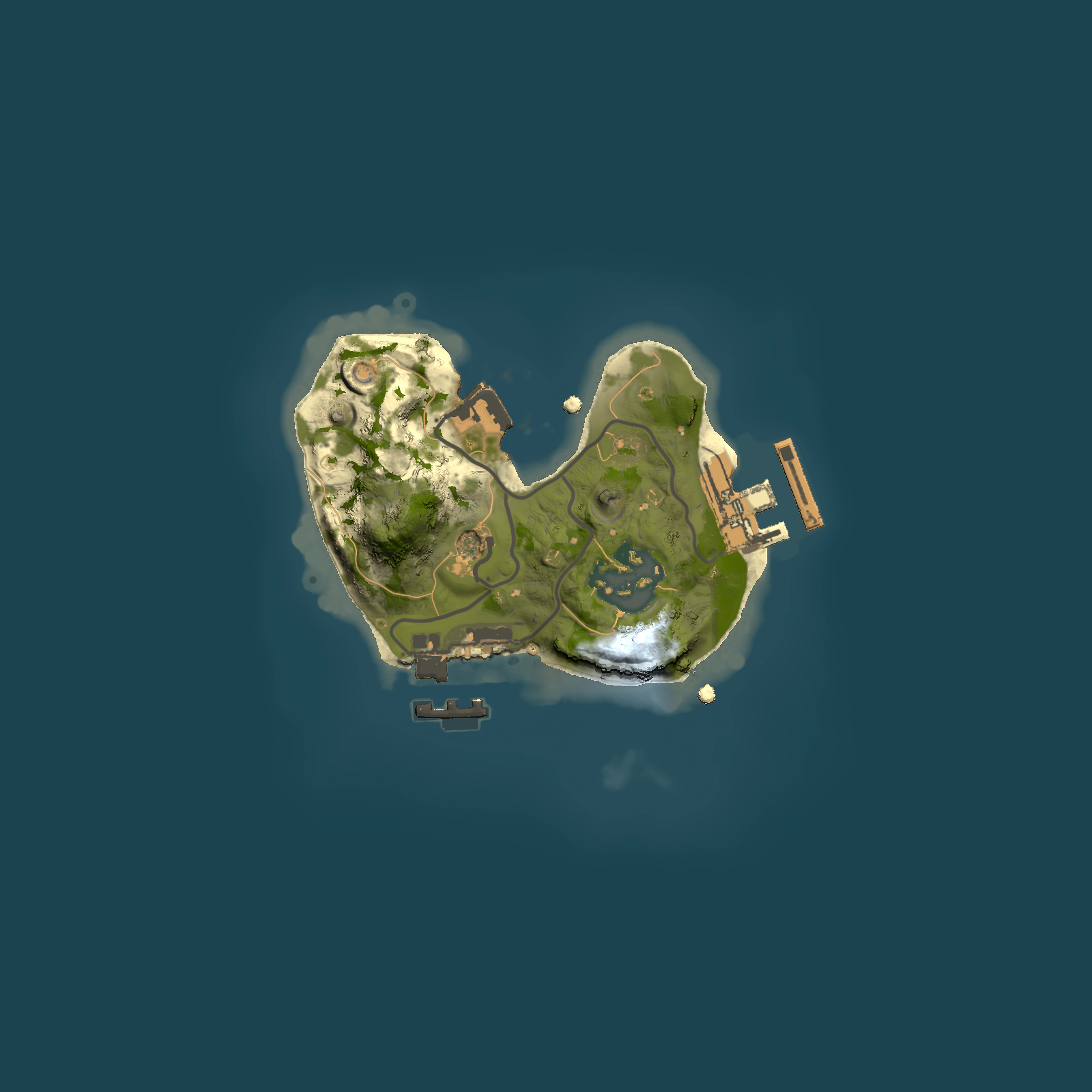 Full top-down render of Rust map seed 2029810614, 1500x1500m