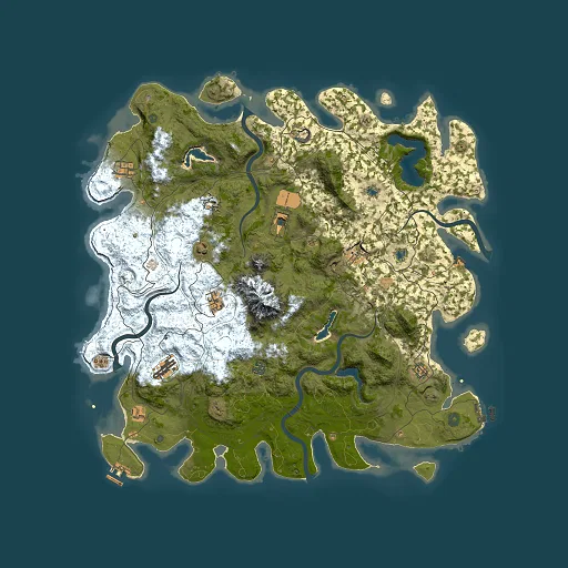 Rust map seed 1876892792, 5000x5000m top-down preview