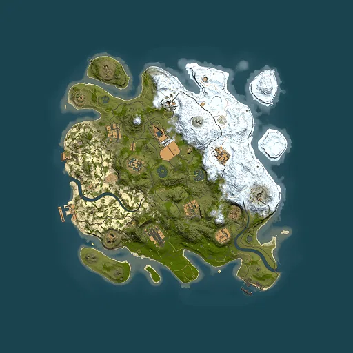 Rust map seed 1877704197, 3500x3500m top-down preview