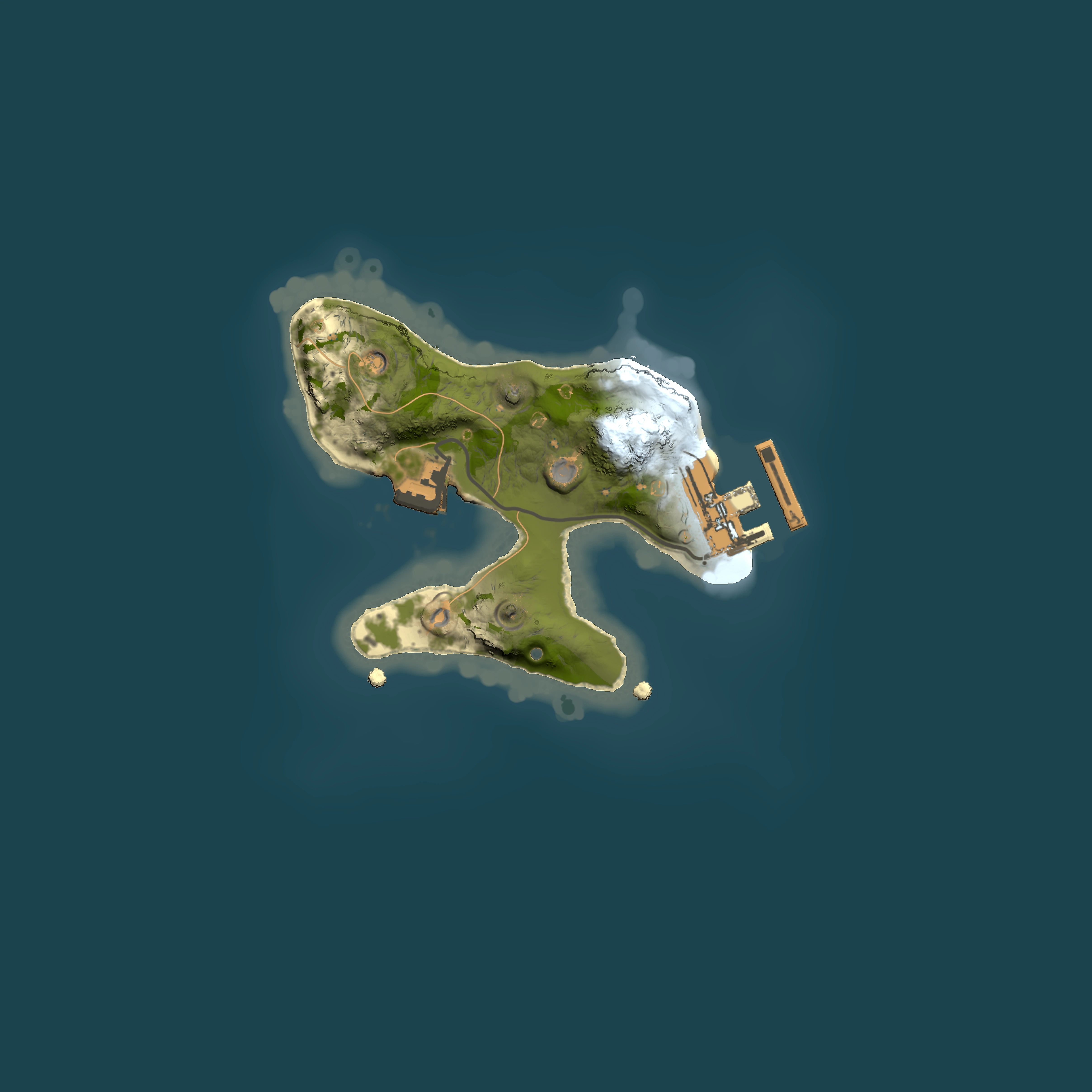 Full top-down render of Rust map seed 274662832, 1500x1500m