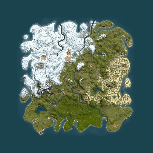 Rust map seed 38254426, 5500x5500m top-down preview