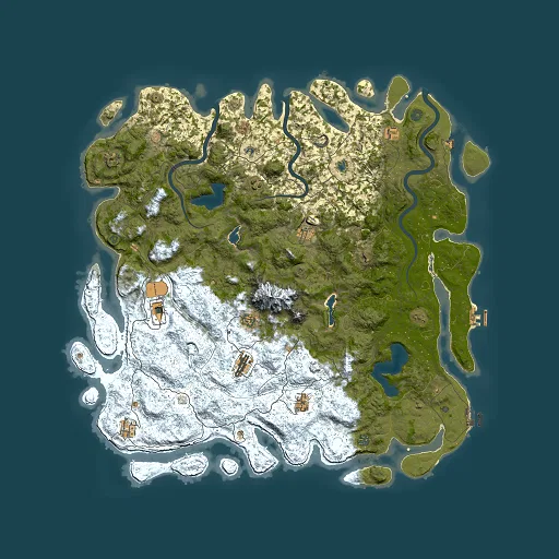 Rust map seed 1250150380, 5500x5500m top-down preview