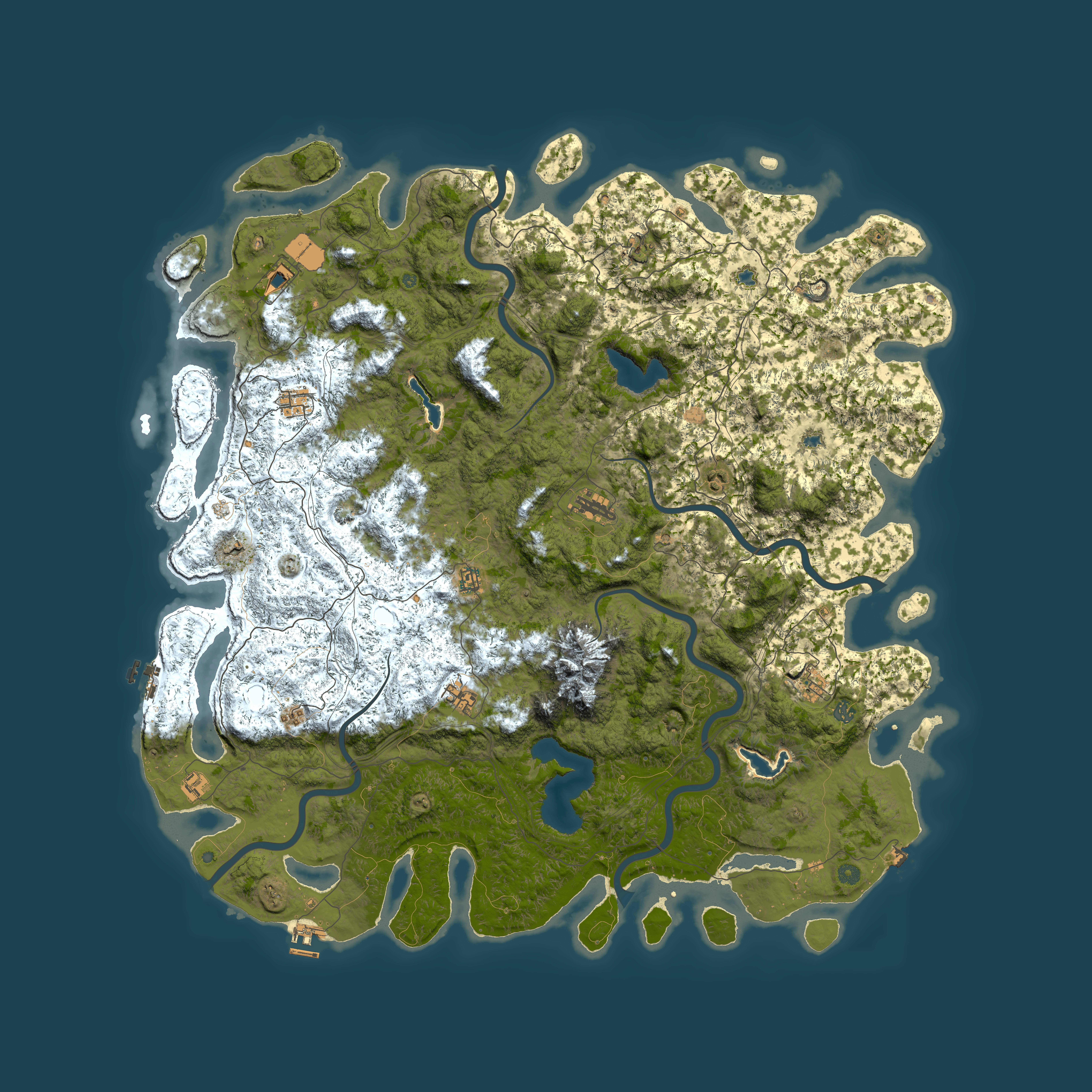 Full top-down render of Rust map seed 427166637, 6000x6000m
