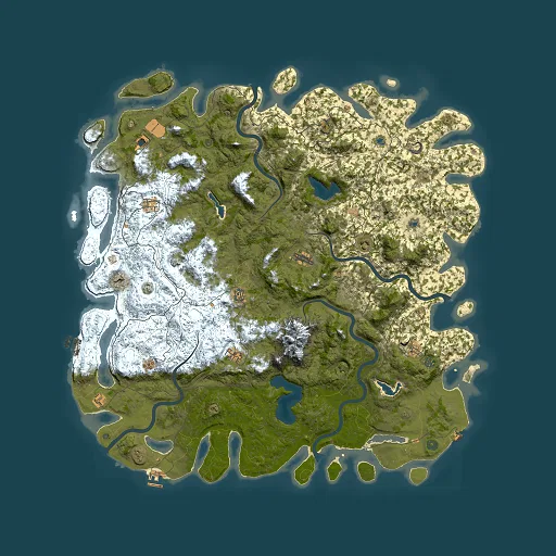 Rust map seed 427166637, 6000x6000m top-down preview