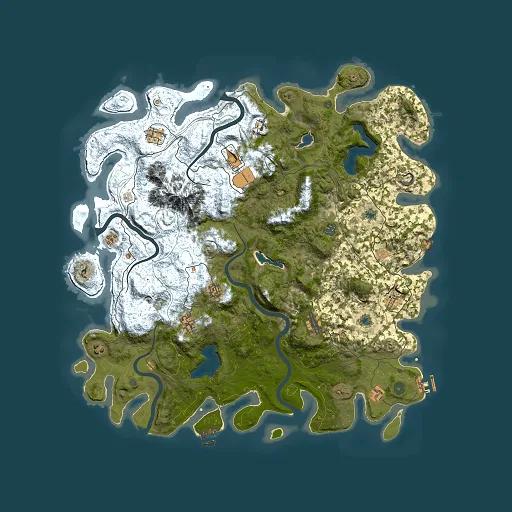 Rust map seed 1849667644, 5000x5000m top-down preview
