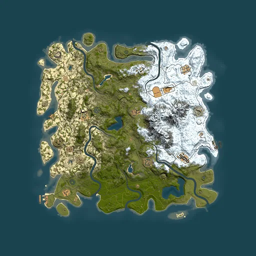 Rust map seed 348736371, 5000x5000m top-down preview