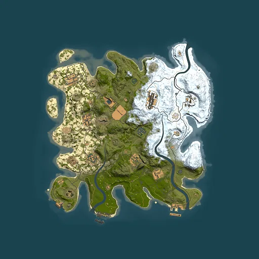 Rust map seed 1905122967, 3500x3500m top-down preview