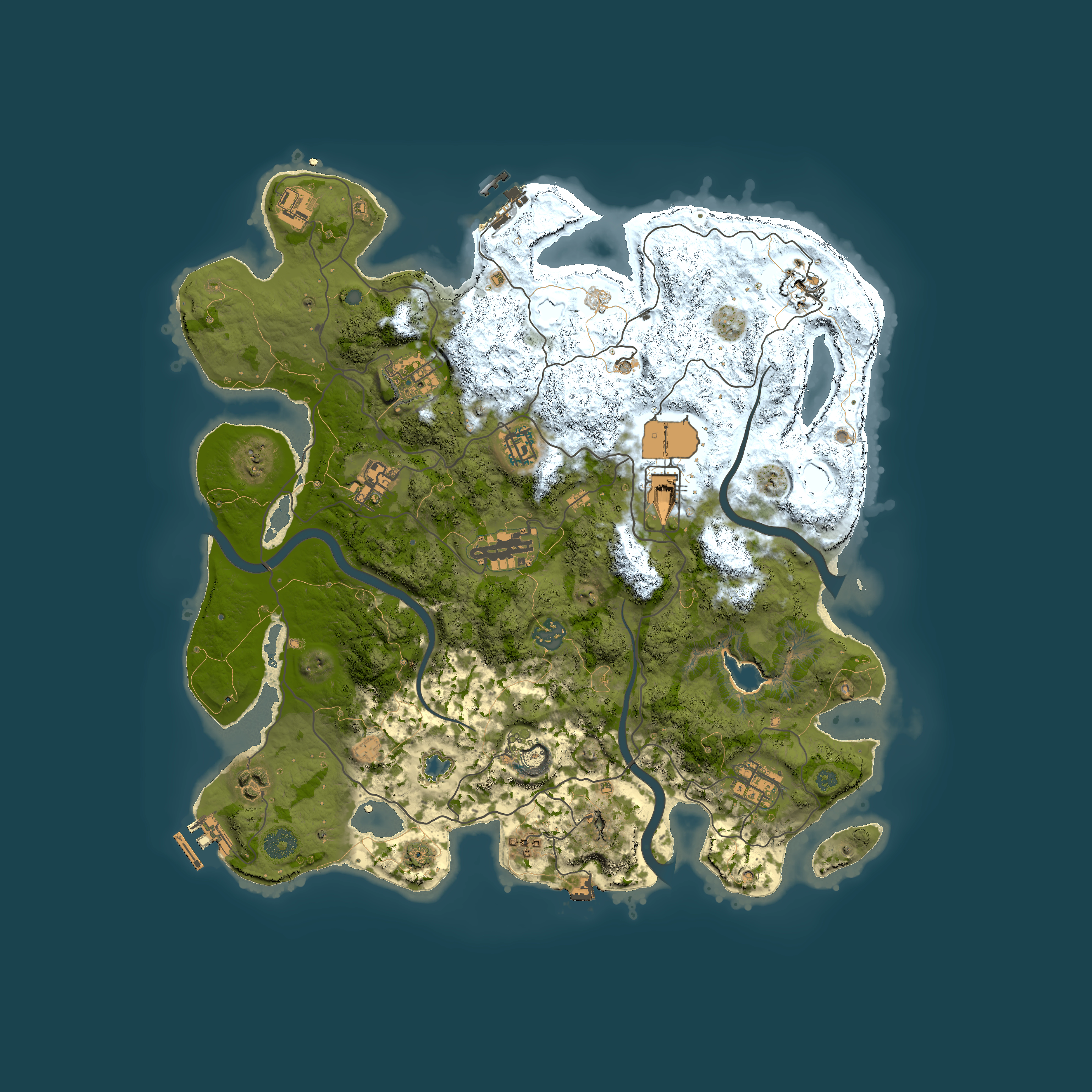 Full top-down render of Rust map seed 1900278263, 4000x4000m