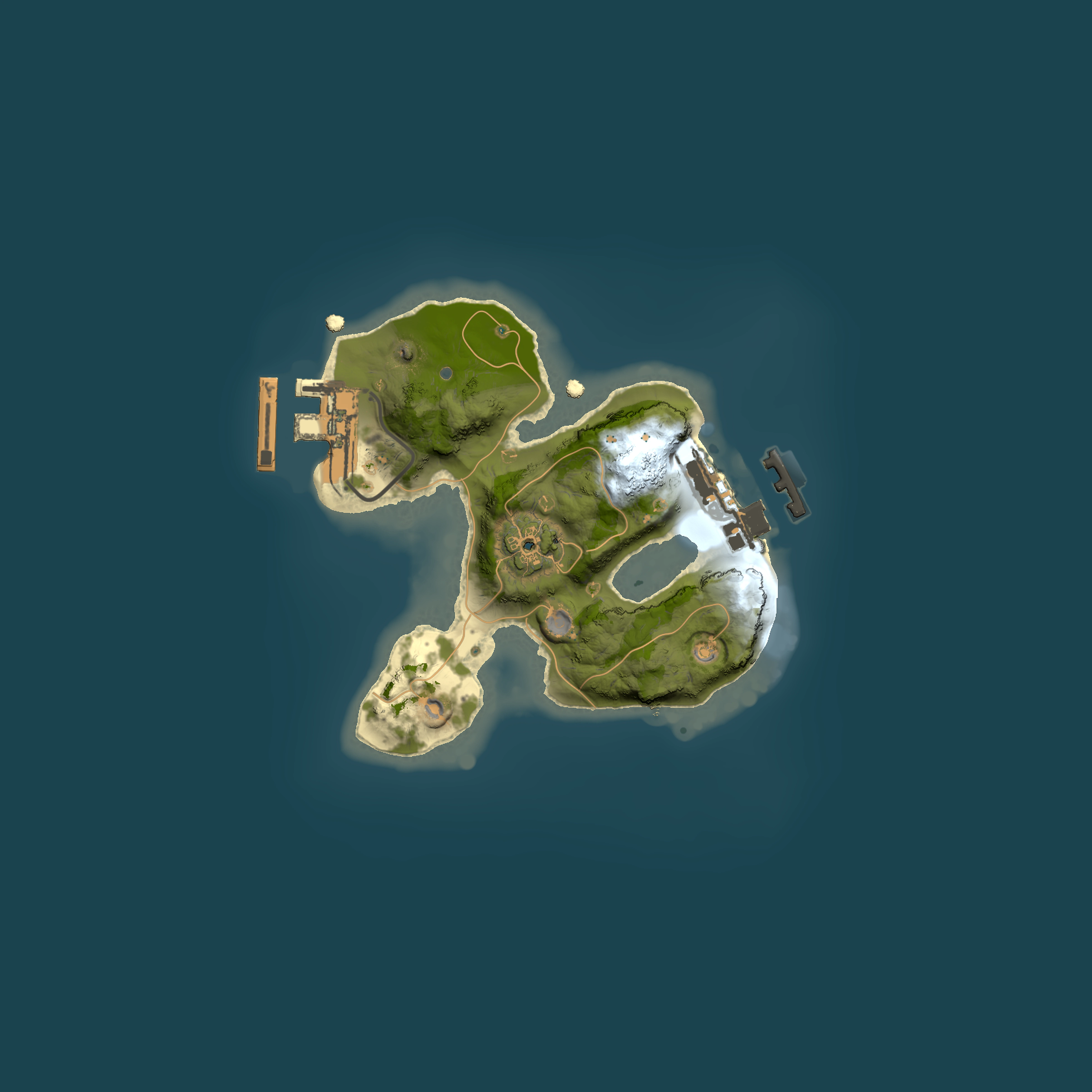 Full top-down render of Rust map seed 1227684219, 1500x1500m