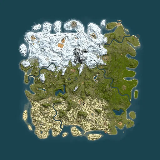 Rust map seed 2039723718, 6000x6000m top-down preview